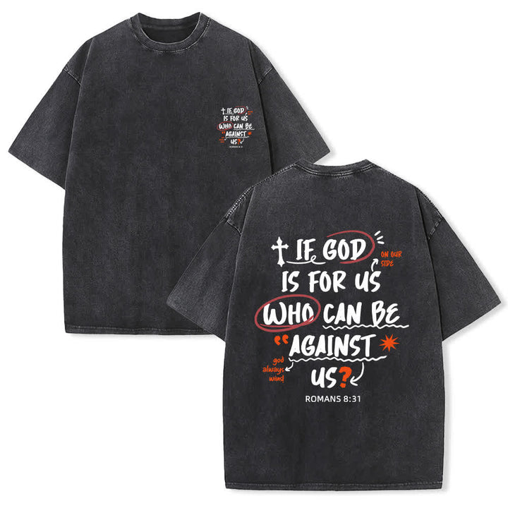 Christianartworkshop Se Dio è con noi T-shirt Boxy Washed - Nero - 4XL - image 9