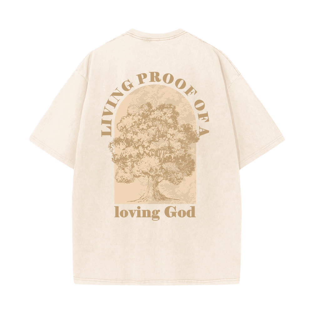 Christianartworkshop T-shirt oversize Living Proof Tree con effetto lavato - image 4