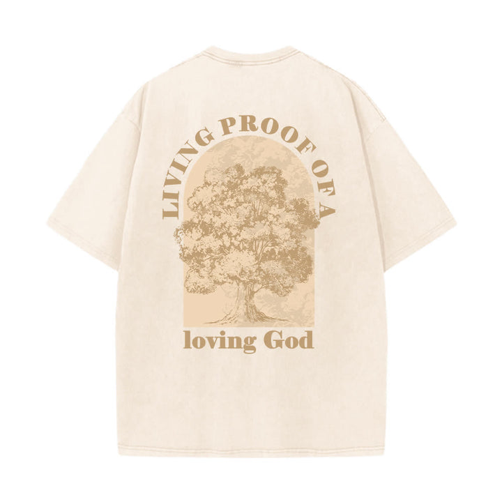 Christianartworkshop T-shirt oversize Living Proof Tree con effetto lavato - image 4