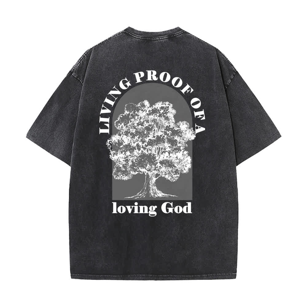 Christianartworkshop T-shirt oversize Living Proof Tree con effetto lavato - image 7