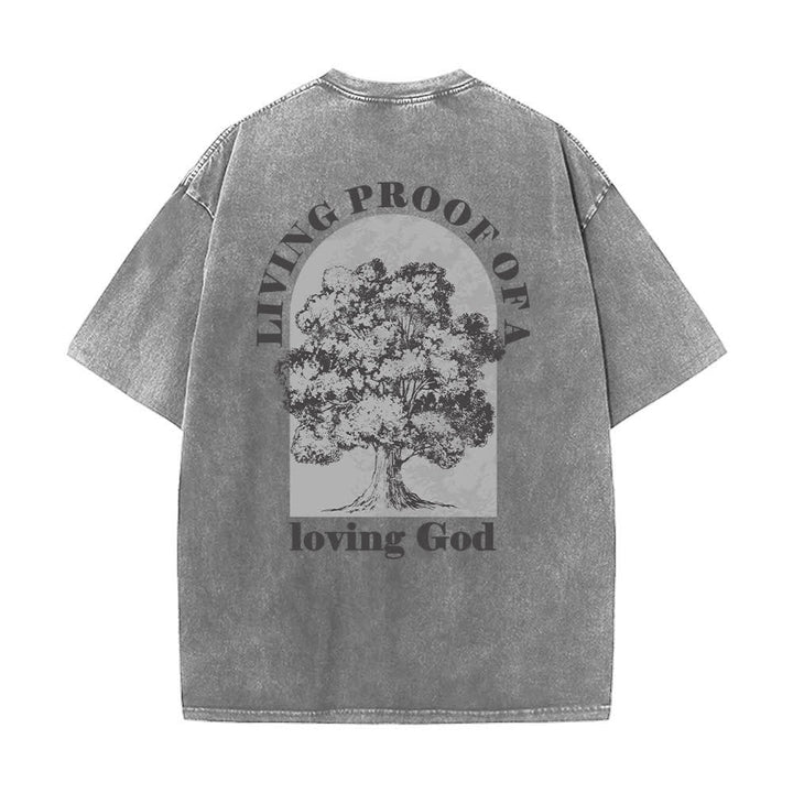 Christianartworkshop T-shirt oversize Living Proof Tree con effetto lavato - image 10