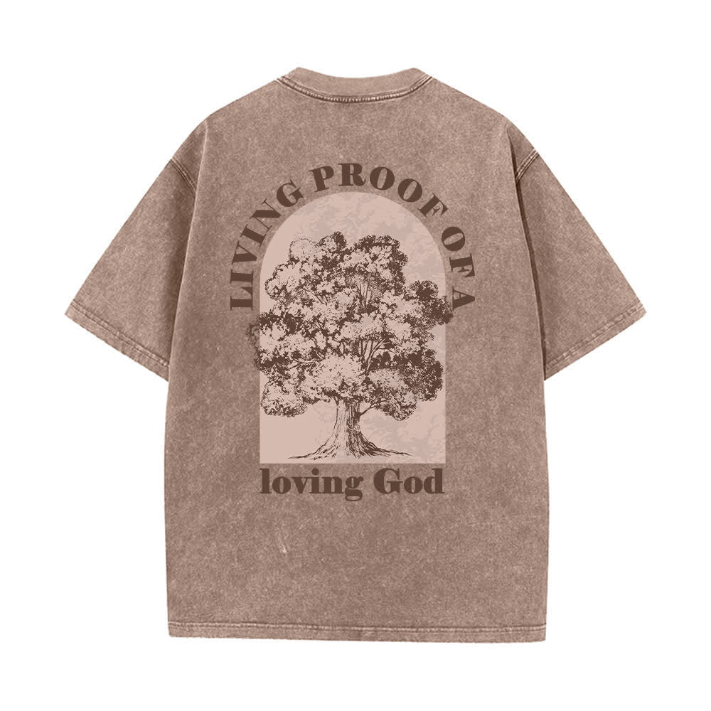 Christianartworkshop T-shirt oversize Living Proof Tree con effetto lavato - image 13