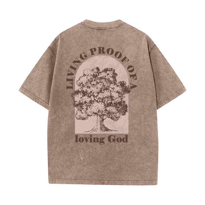 Christianartworkshop T-shirt oversize Living Proof Tree con effetto lavato - image 13