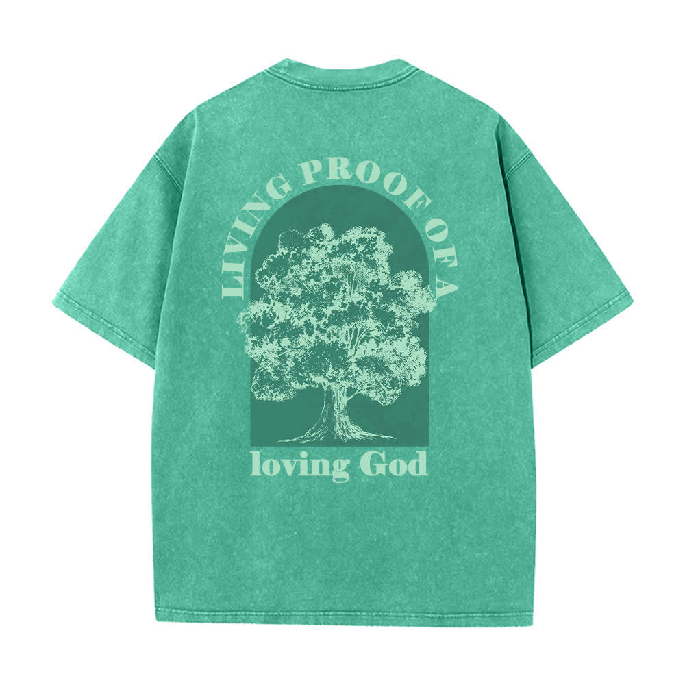 Christianartworkshop T-shirt oversize Living Proof Tree con effetto lavato - image 16