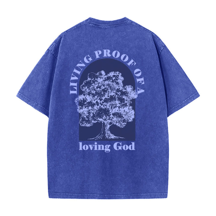 Christianartworkshop T-shirt oversize Living Proof Tree con effetto lavato - image 19