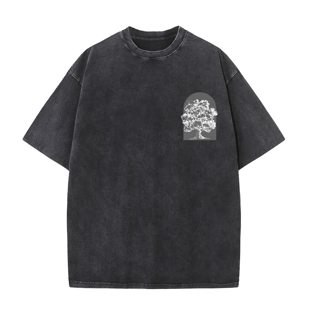 Christianartworkshop T-shirt oversize Living Proof Tree con effetto lavato - image 8