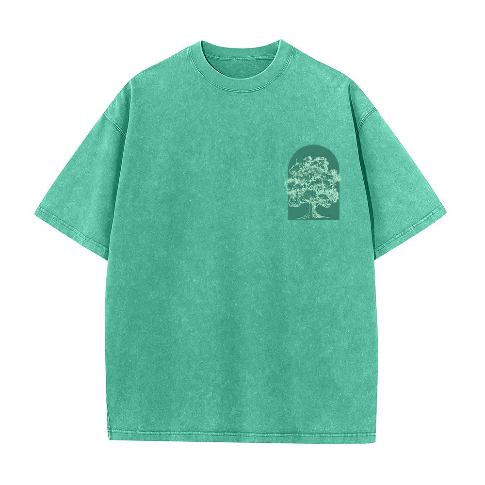 Christianartworkshop T-shirt oversize Living Proof Tree con effetto lavato - image 17