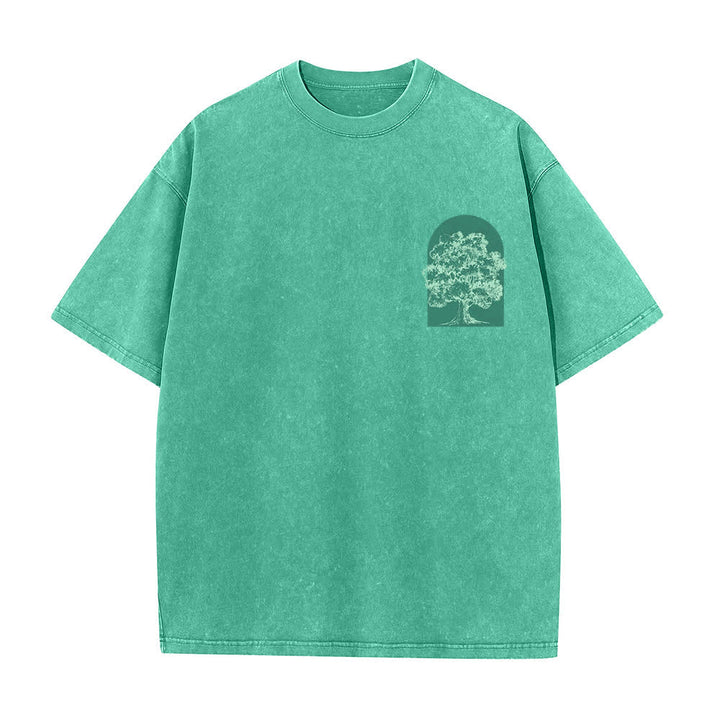 Christianartworkshop T-shirt oversize Living Proof Tree con effetto lavato - image 17