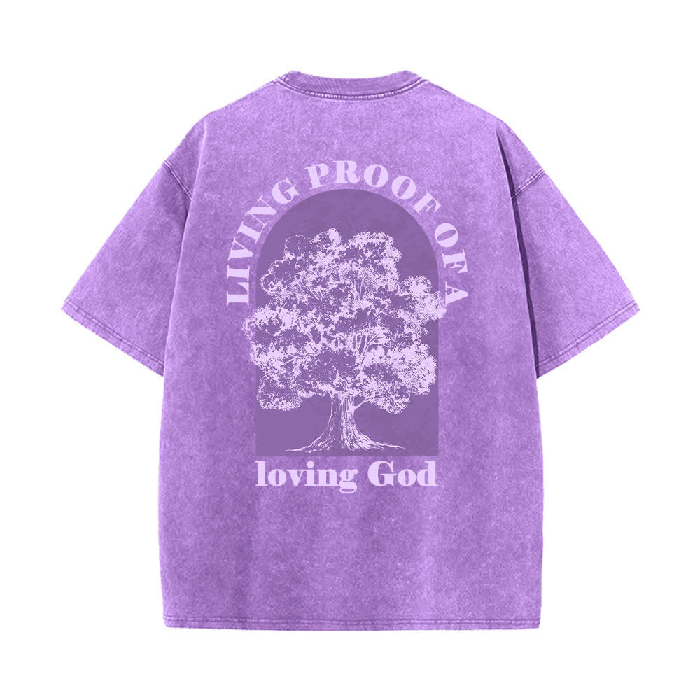 Christianartworkshop T-shirt oversize Living Proof Tree con effetto lavato - image 22