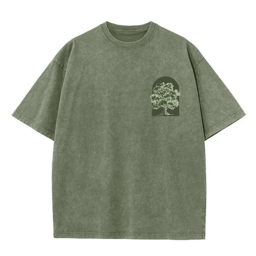 Christianartworkshop T-shirt oversize Living Proof Tree con effetto lavato - image 2