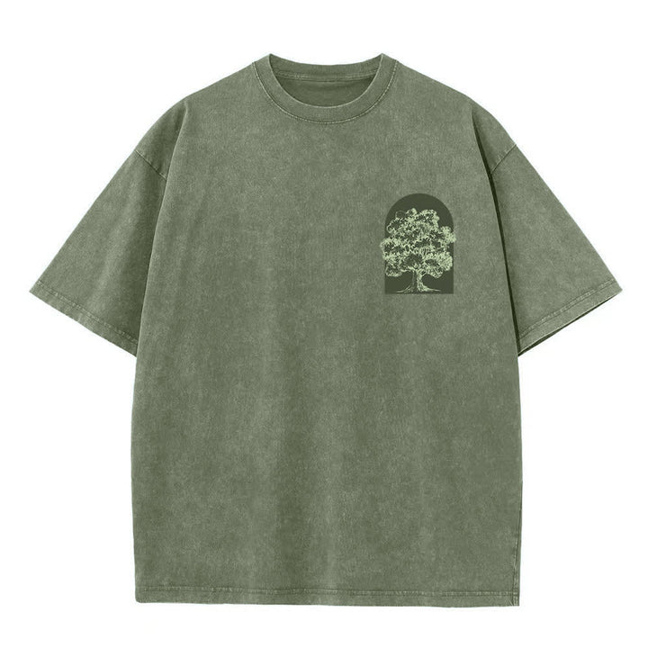 Christianartworkshop T-shirt oversize Living Proof Tree con effetto lavato - image 2