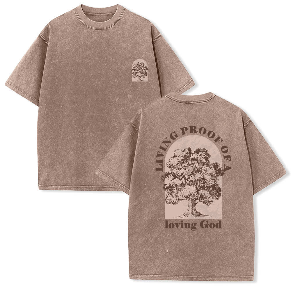 Christianartworkshop T-shirt oversize Living Proof Tree con effetto lavato - Marrone - 4XL - image 12