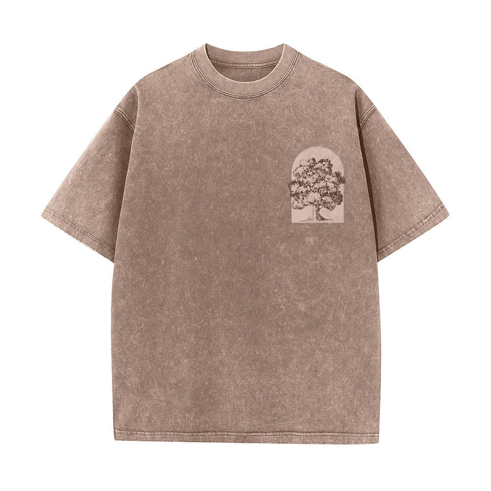 Christianartworkshop T-shirt oversize Living Proof Tree con effetto lavato - image 14
