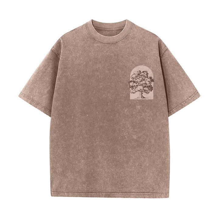 Christianartworkshop T-shirt oversize Living Proof Tree con effetto lavato - image 14