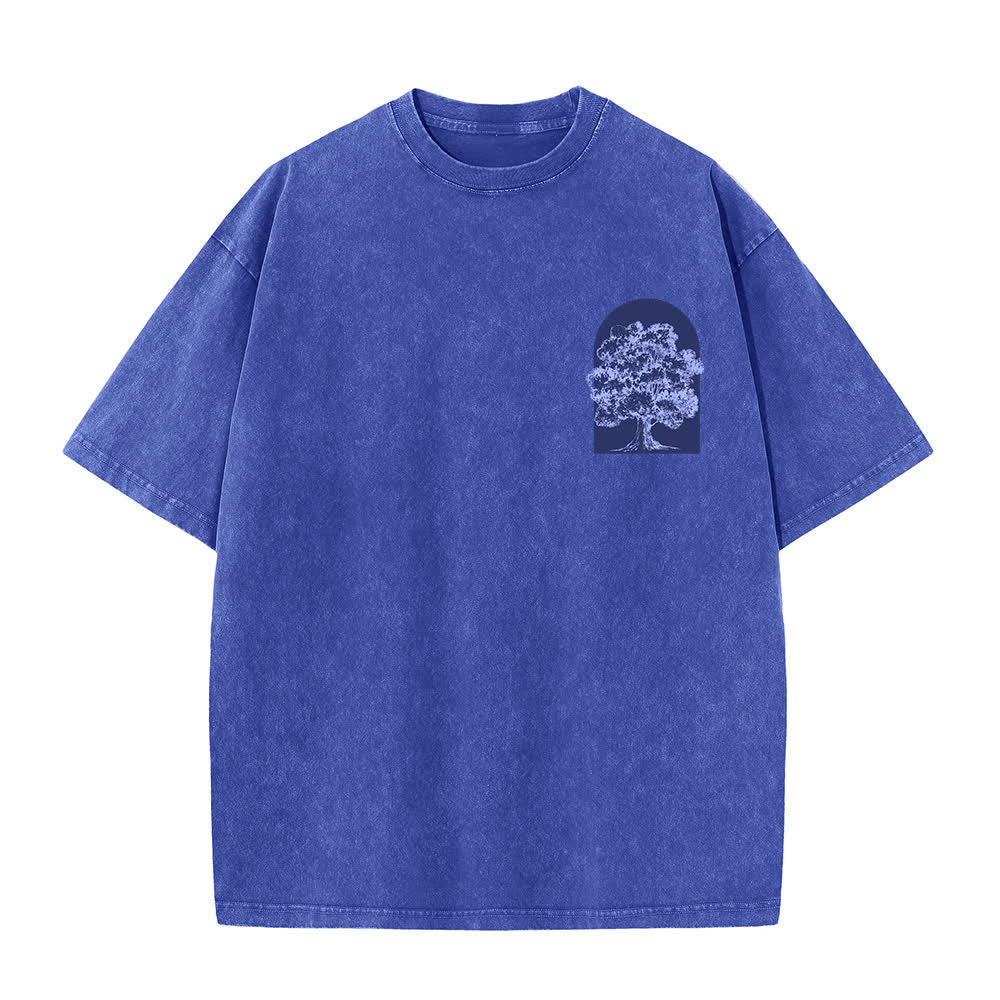 Christianartworkshop T-shirt oversize Living Proof Tree con effetto lavato - image 20