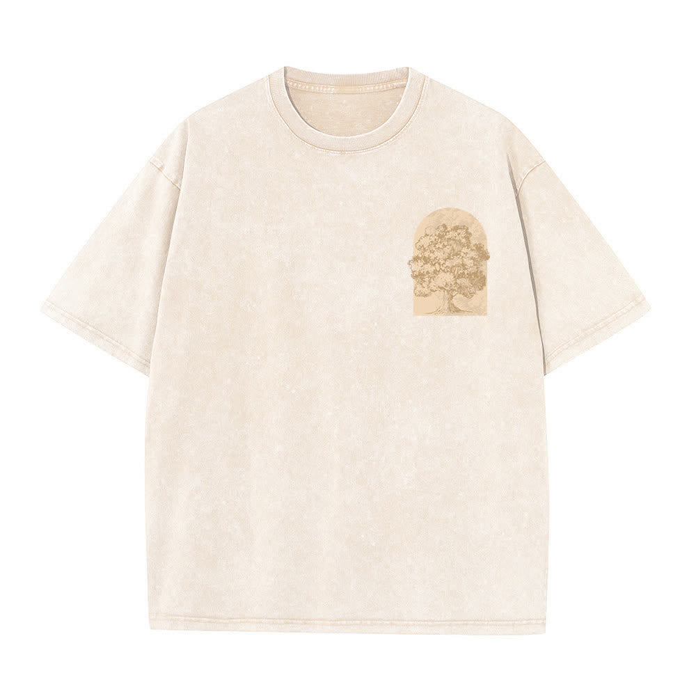 Christianartworkshop T-shirt oversize Living Proof Tree con effetto lavato - image 5