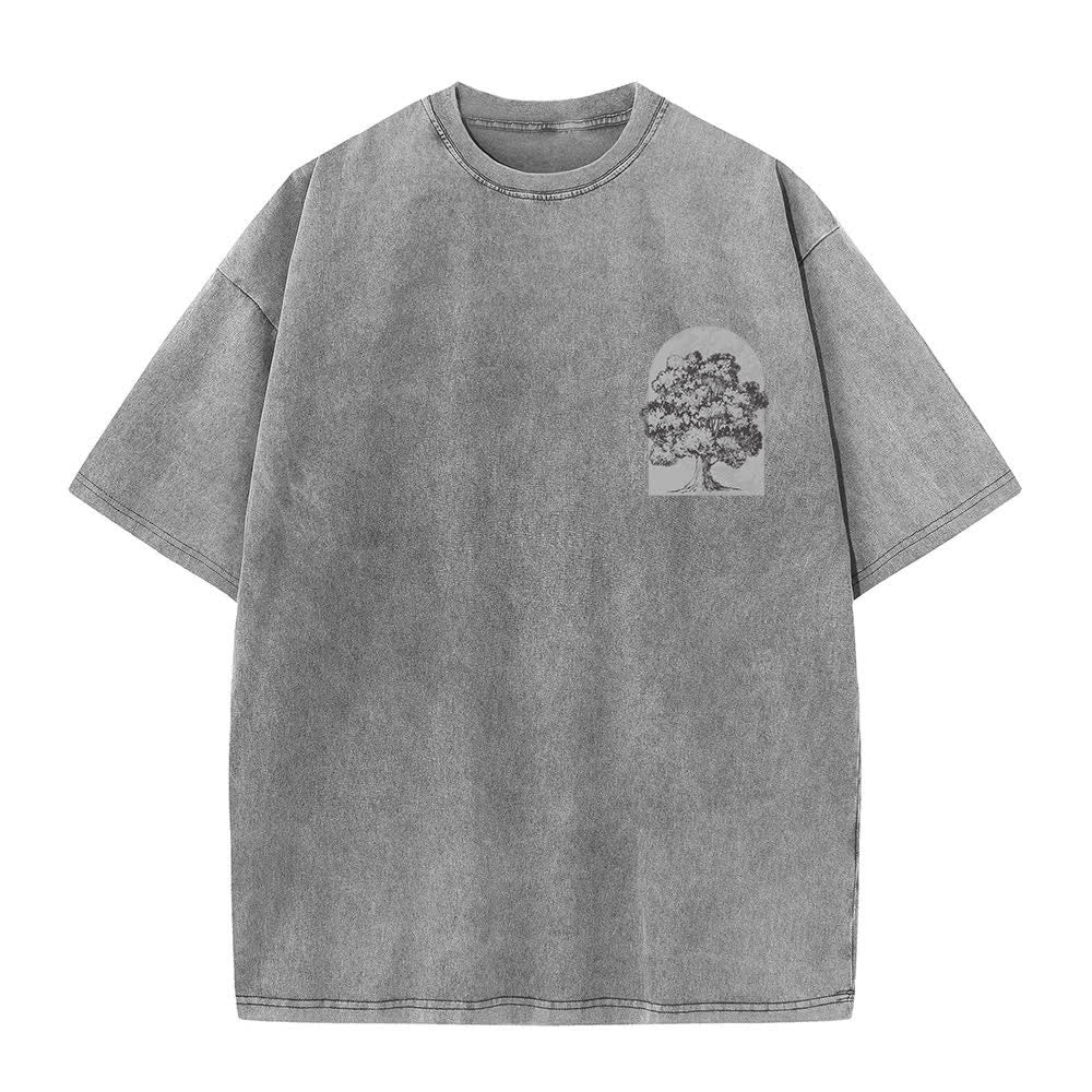 Christianartworkshop T-shirt oversize Living Proof Tree con effetto lavato - image 11