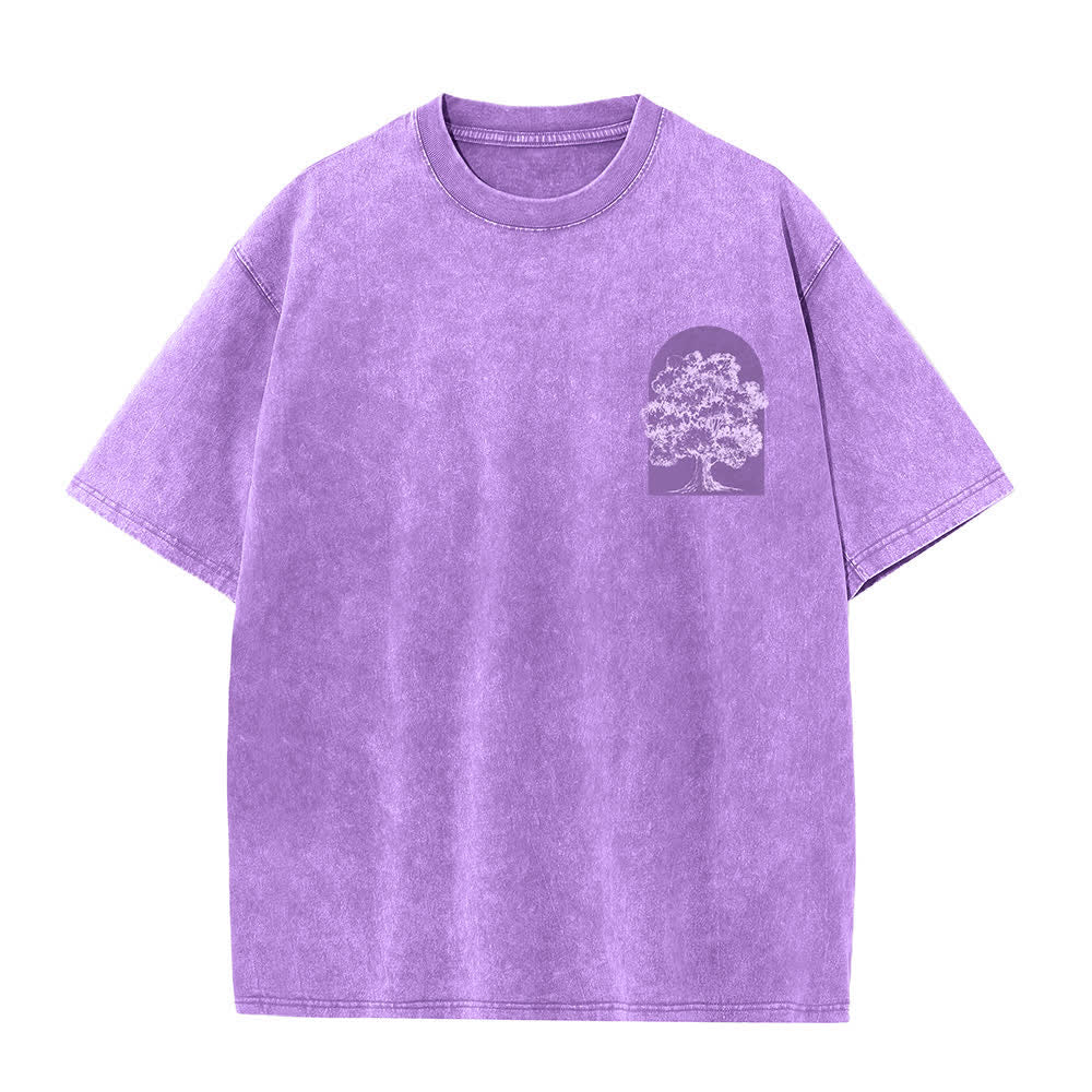 Christianartworkshop T-shirt oversize Living Proof Tree con effetto lavato - image 23