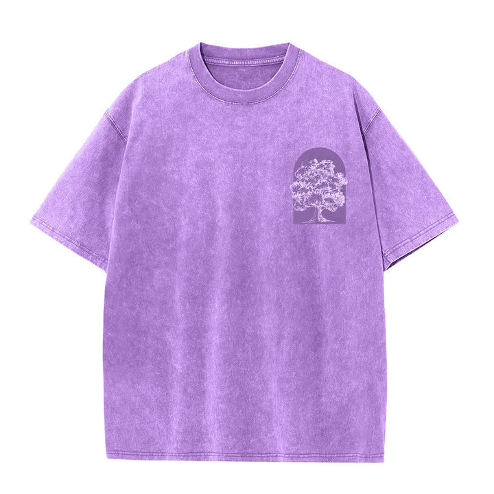 Christianartworkshop T-shirt oversize Living Proof Tree con effetto lavato - image 23
