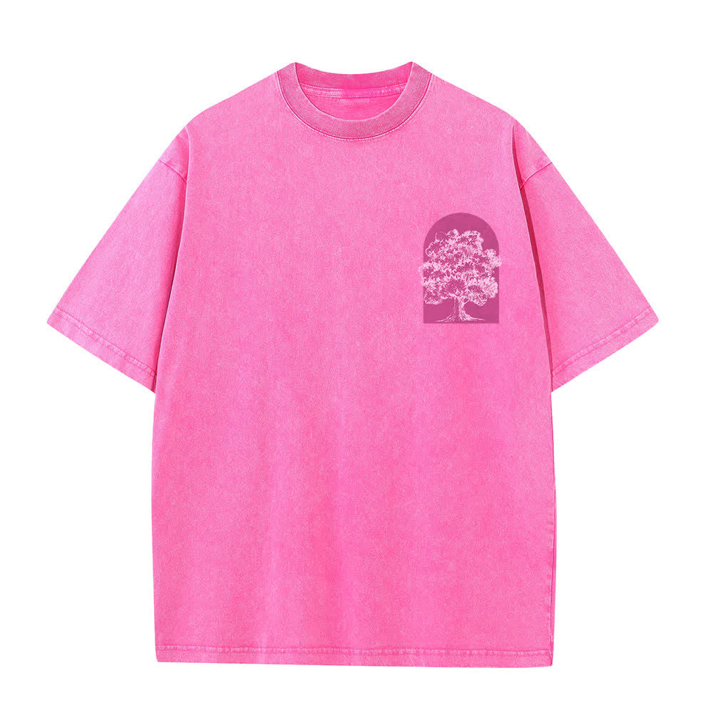 Christianartworkshop T-shirt oversize Living Proof Tree con effetto lavato - image 26
