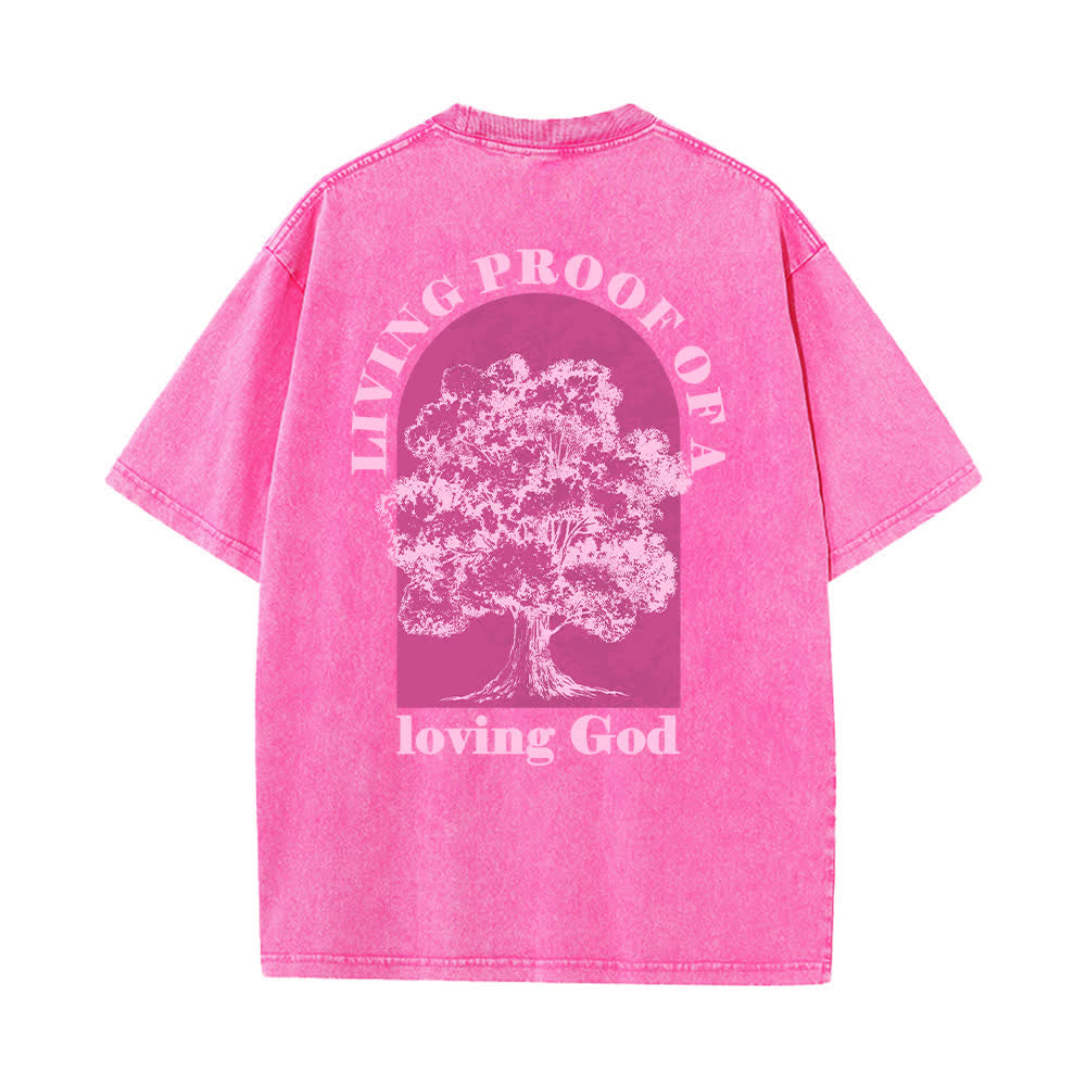 Christianartworkshop T-shirt oversize Living Proof Tree con effetto lavato - image 25