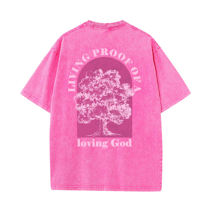 Christianartworkshop T-shirt oversize Living Proof Tree con effetto lavato - image 25