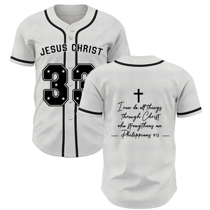 Christianartworkshop Gesù Cristo 33 Maglia da baseball azzurra - Bianco - 5XL - image 14