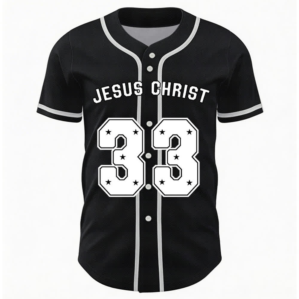 Christianartworkshop Gesù Cristo 33 Maglia da baseball azzurra - image 8