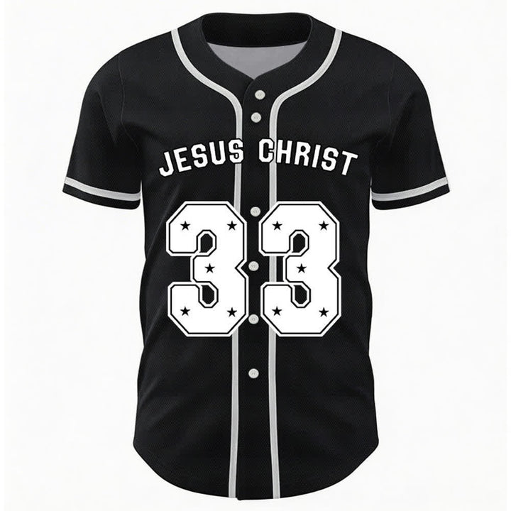 Christianartworkshop Gesù Cristo 33 Maglia da baseball azzurra - image 8