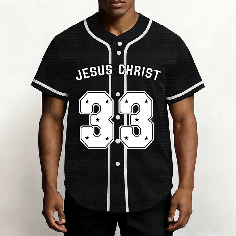 Christianartworkshop Gesù Cristo 33 Maglia da baseball azzurra - image 12