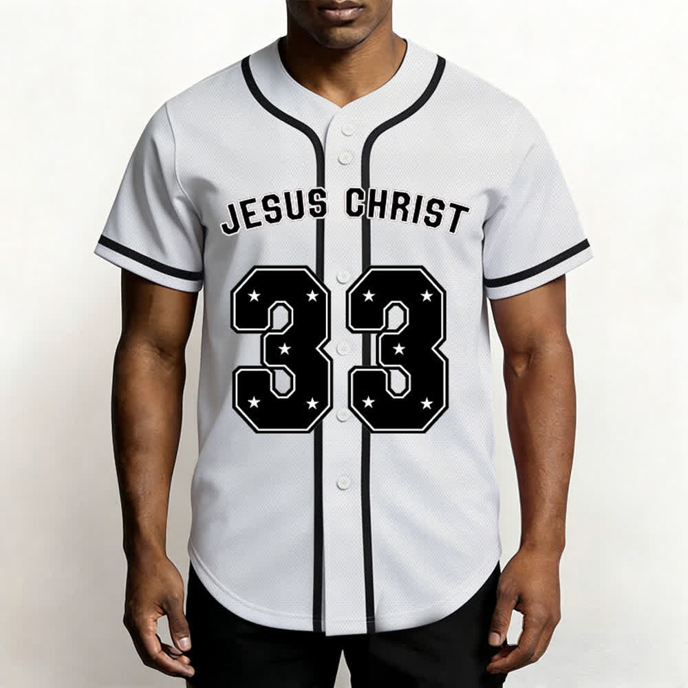 Christianartworkshop Gesù Cristo 33 Maglia da baseball azzurra - image 19