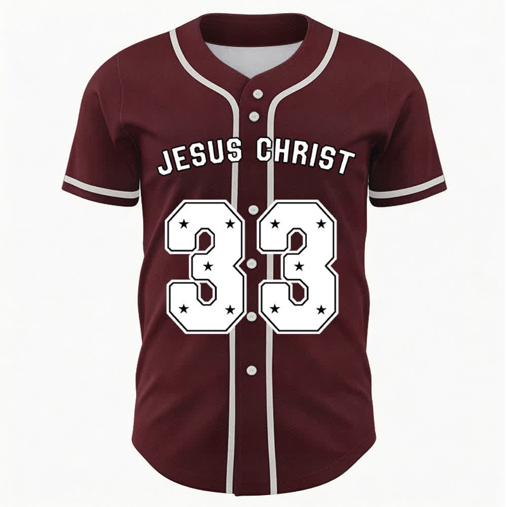 Christianartworkshop Gesù Cristo 33 Maglia da baseball azzurra - image 29