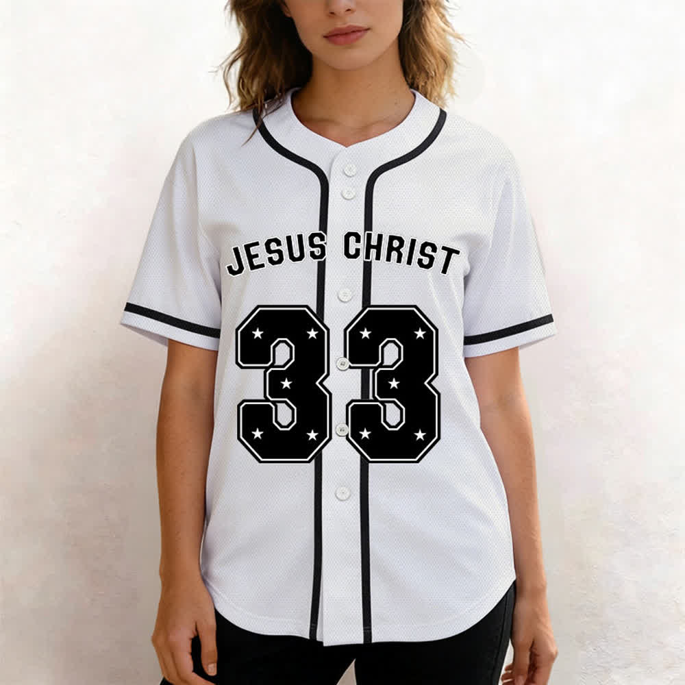 Christianartworkshop Gesù Cristo 33 Maglia da baseball azzurra - image 17