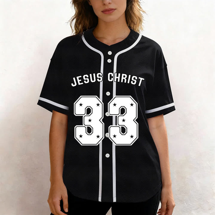Christianartworkshop Gesù Cristo 33 Maglia da baseball azzurra - image 10