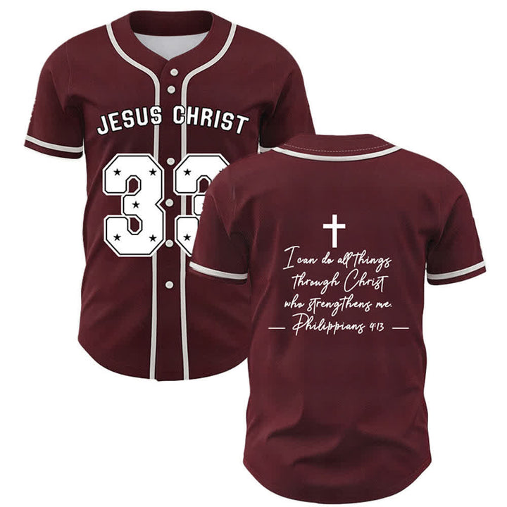 Christianartworkshop Gesù Cristo 33 Maglia da baseball azzurra - Vino - 5XL - image 28