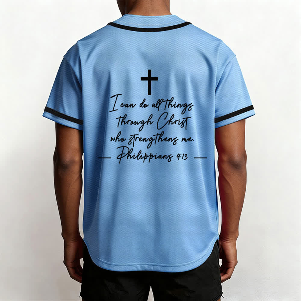 Christianartworkshop Gesù Cristo 33 Maglia da baseball azzurra - image 6