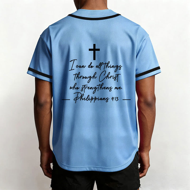 Christianartworkshop Gesù Cristo 33 Maglia da baseball azzurra - image 6