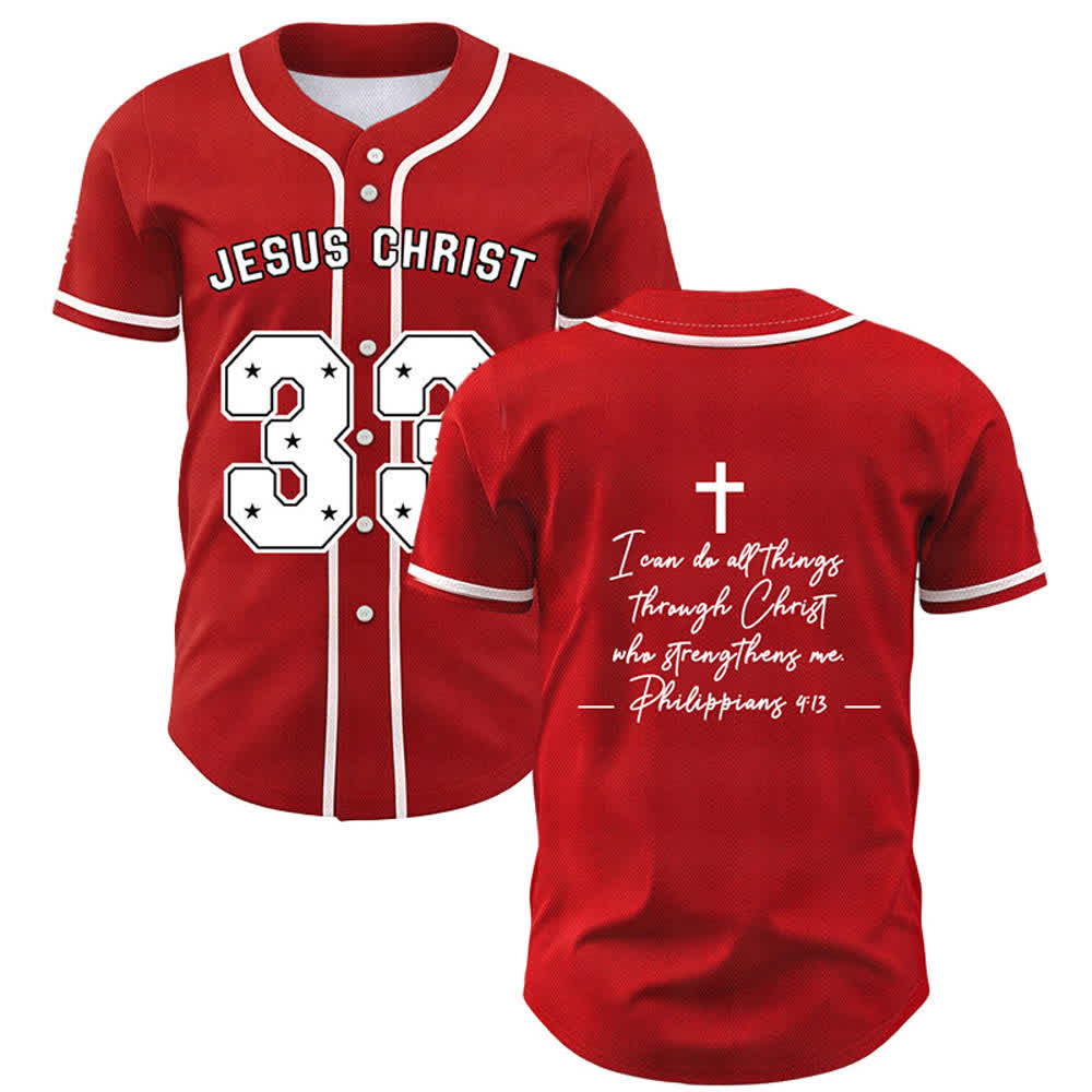 Christianartworkshop Gesù Cristo 33 Maglia da baseball azzurra - Rosso - 5XL - image 42