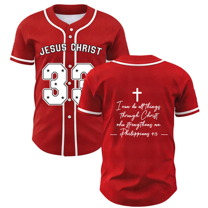 Christianartworkshop Gesù Cristo 33 Maglia da baseball azzurra - Rosso - 5XL - image 42