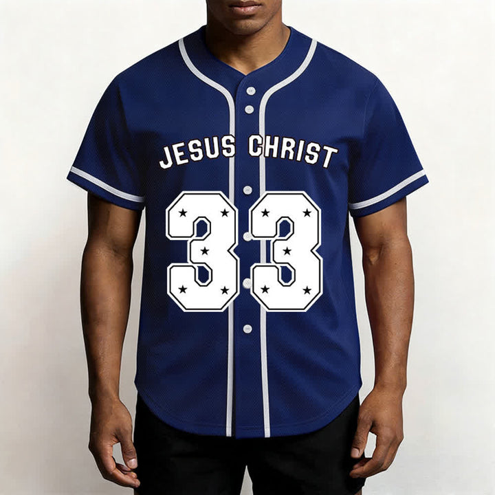 Christianartworkshop Gesù Cristo 33 Maglia da baseball azzurra - image 54