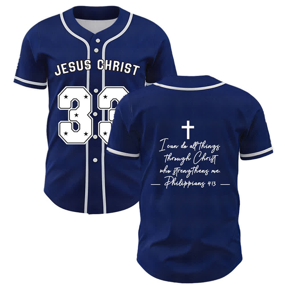Christianartworkshop Gesù Cristo 33 Maglia da baseball azzurra - Blu navy - 5XL - image 49