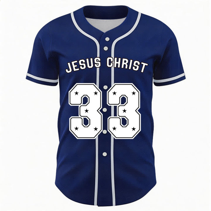 Christianartworkshop Gesù Cristo 33 Maglia da baseball azzurra - image 50