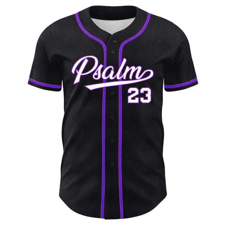 Christianartworkshop Salmo 23 Maglia da baseball nera e oro con scritta - image 20