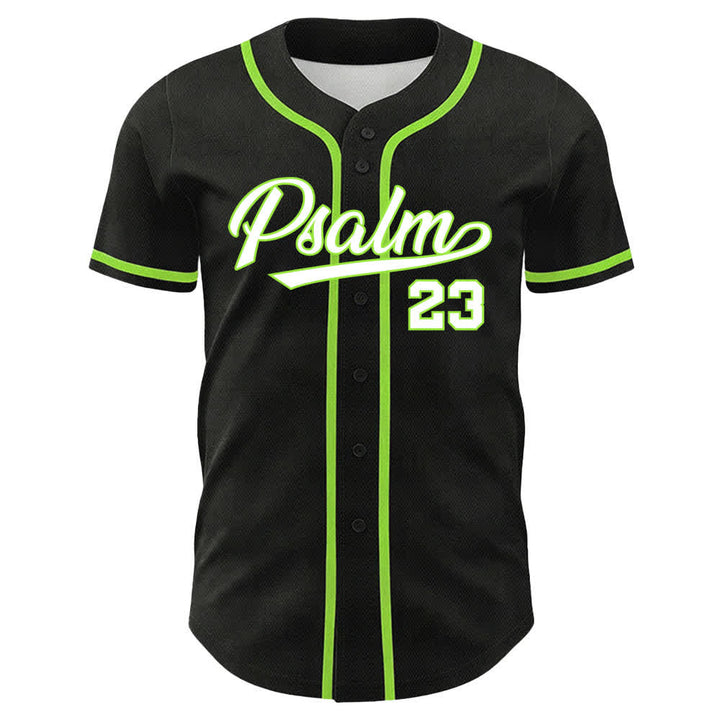 Christianartworkshop Salmo 23 Maglia da baseball nera e oro con scritta - image 14