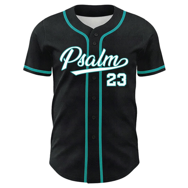 Christianartworkshop Salmo 23 Maglia da baseball nera e oro con scritta - image 8