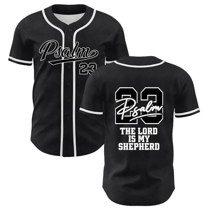 Christianartworkshop Salmo 23 Maglia da baseball nera e oro con scritta - Bianco - 5XL - image 24