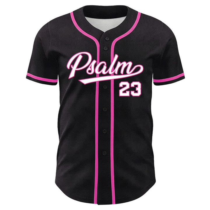 Christianartworkshop Salmo 23 Maglia da baseball nera e oro con scritta - image 5