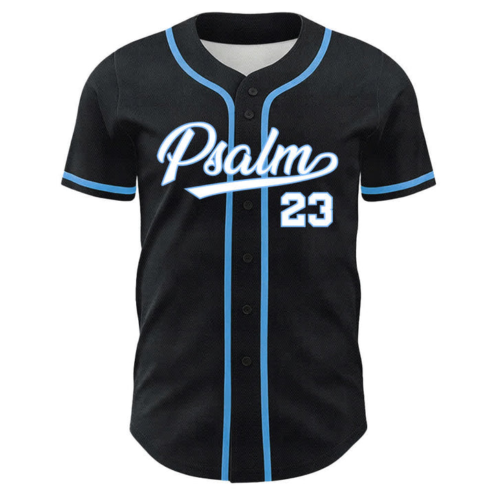 Christianartworkshop Salmo 23 Maglia da baseball nera e oro con scritta - image 11