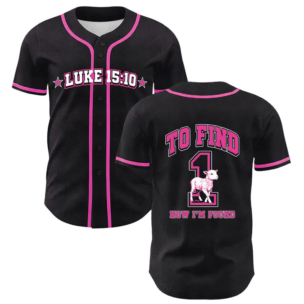 Christianartworkshop Luca 15:10 Maglia da baseball con pecora trovata - Rosa - 5XL - image 21