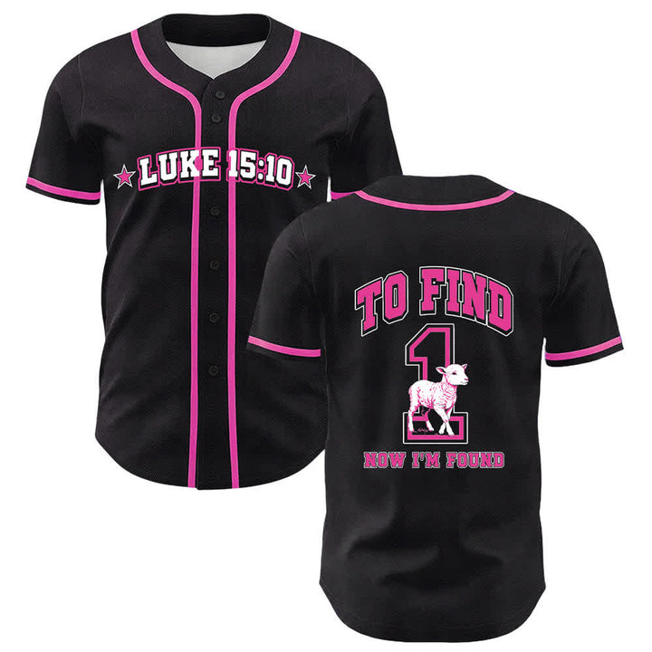 Christianartworkshop Luca 15:10 Maglia da baseball con pecora trovata - Rosa - 5XL - image 21